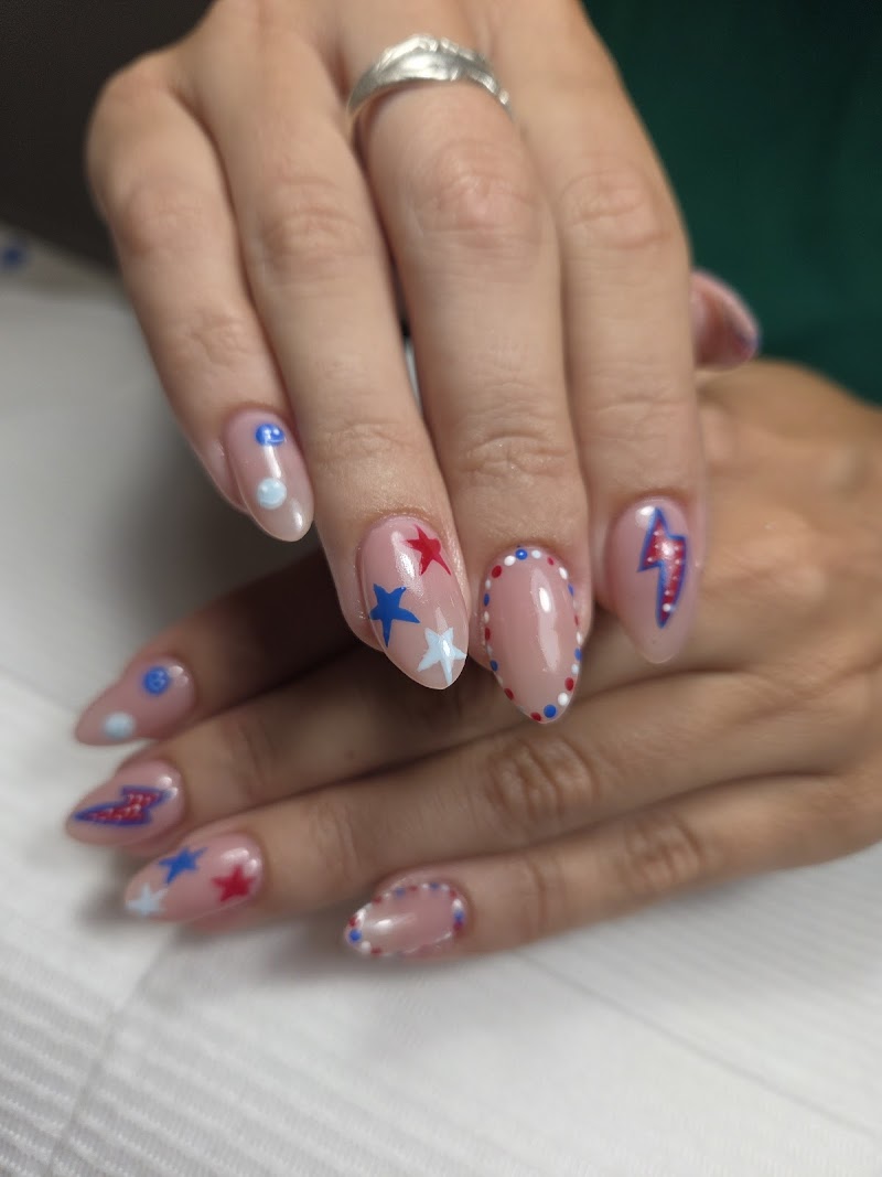 Beautiful gel nails with custom color selection