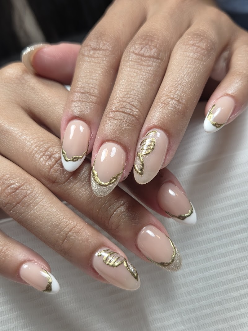 Custom nail art with intricate details